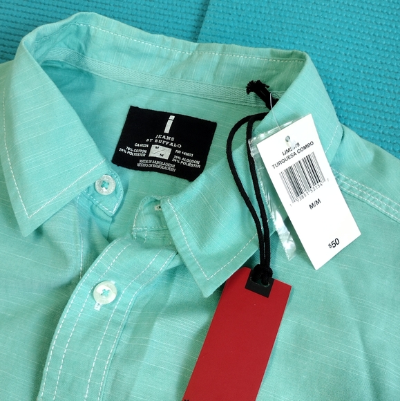 i Jeans by Buffalo Macarthy Men’s Shirt Button Up Short Sleeve Size M - Picture 6 of 6